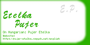 etelka pujer business card